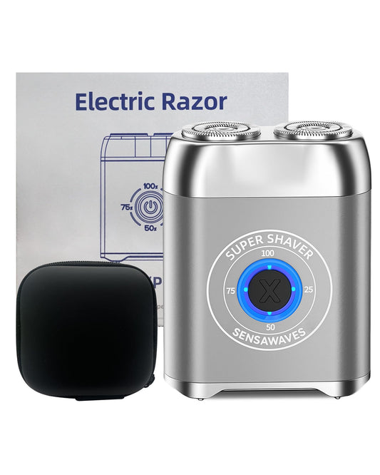 Afeitadora Eléctrica SensaWaves Azul Inalámbrica USB-C para Hombre