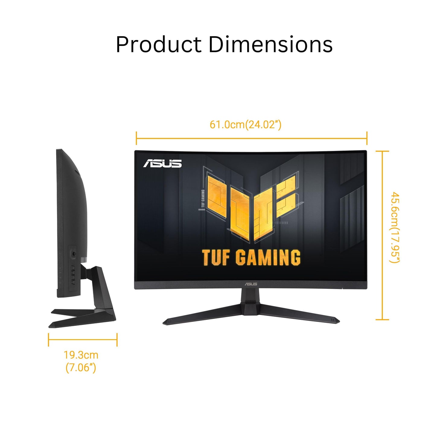 ASUS TUF Gaming 27" 1440P - Monitor para Juegos HDR Curvado (VG27WQ3B) - QHD (2560 x 1440), 180Hz, 0.5ms, Extreme Low Motion Blur, FreeSync, 90% DCI-P3, DisplayWidget, garantía de 3 años