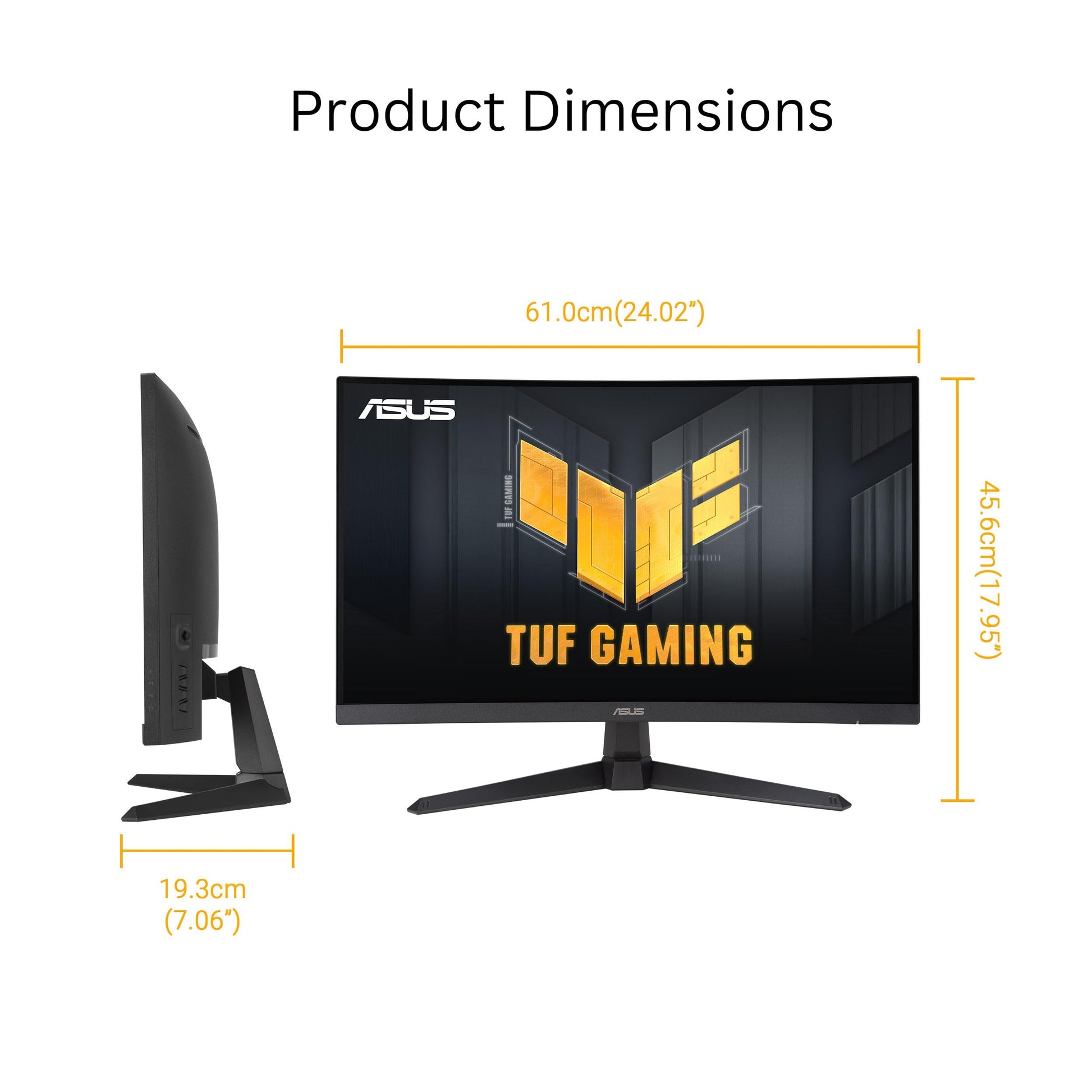 ASUS TUF Gaming 27" 1440P - Monitor para Juegos HDR Curvado (VG27WQ3B) - QHD (2560 x 1440), 180Hz, 0.5ms, Extreme Low Motion Blur, FreeSync, 90% DCI-P3, DisplayWidget, garantía de 3 años