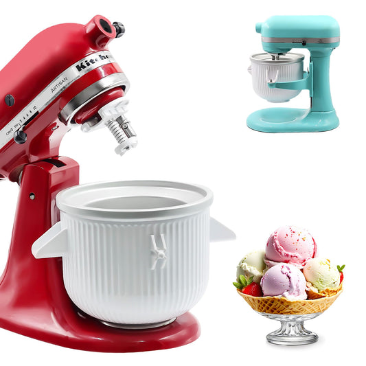 Accesorio para Helados KitchenAid Blanco Compatible con Batidoras de Soporte 4.5/5 y 6 Cuartos
