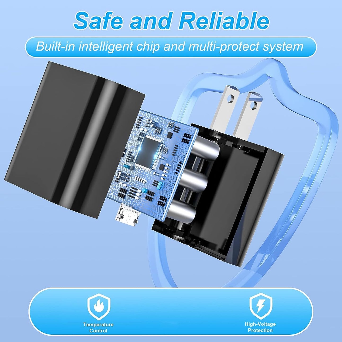 Cargador de pared de 5 pies para control remoto solar de Samsung, control remoto de TV y cargador remoto inteligente de TV, cable de alimentación