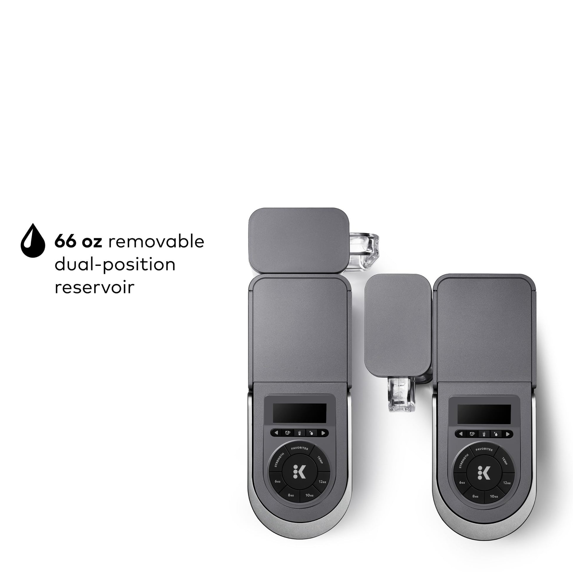 Keurig K-Supreme SMART - Cafetera de una sola porción con compatibilidad Wifi, 4 tamaños de cerveza y depósito extraíble de 66 onzas, compatible con Alexa, gris