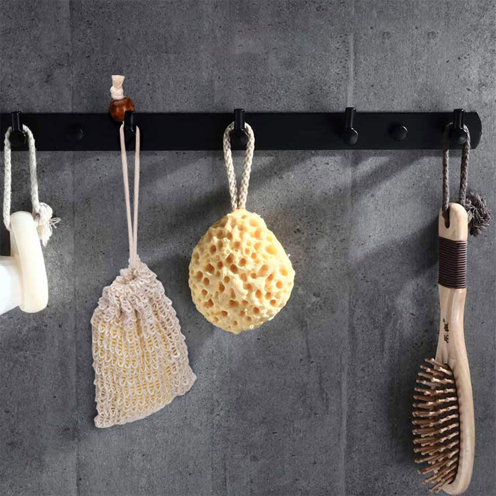 BUYGOO Paquete de 20 bolsas exfoliantes de jabón, bolsa de jabón de malla de sisal hecha a mano con cordón para uso en baño y ducha