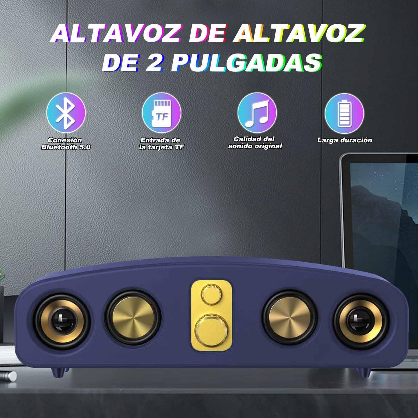 Bocina Bluetooth, Bocinas para PC, Barras de Sonido, Altavoces RGB para Juegos, Bocina Compatible con Múltiples Modos de Reproducción (Bluetooth, Cableado, USB, Disco U, Tarjeta TF, AUX, etc)