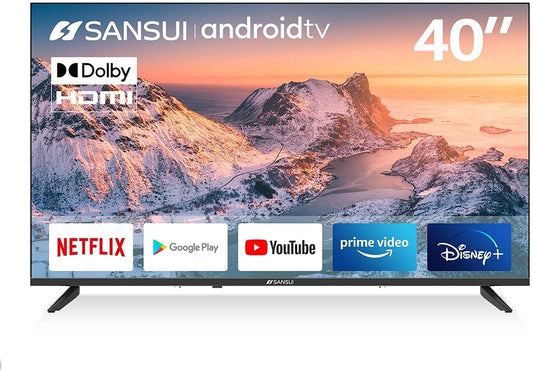 SANSUI Android TV Google Assistant, Control de Voz (40" WiFi HD)