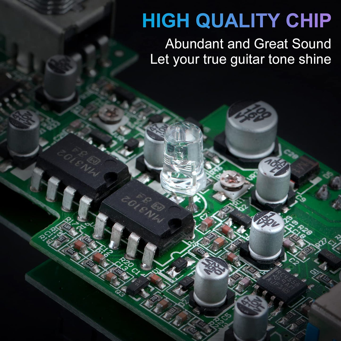 lotmusic Pedal de efectos de guitarra eléctrica Mini tipo único DC 9V True Bypass (Hot Plexi)