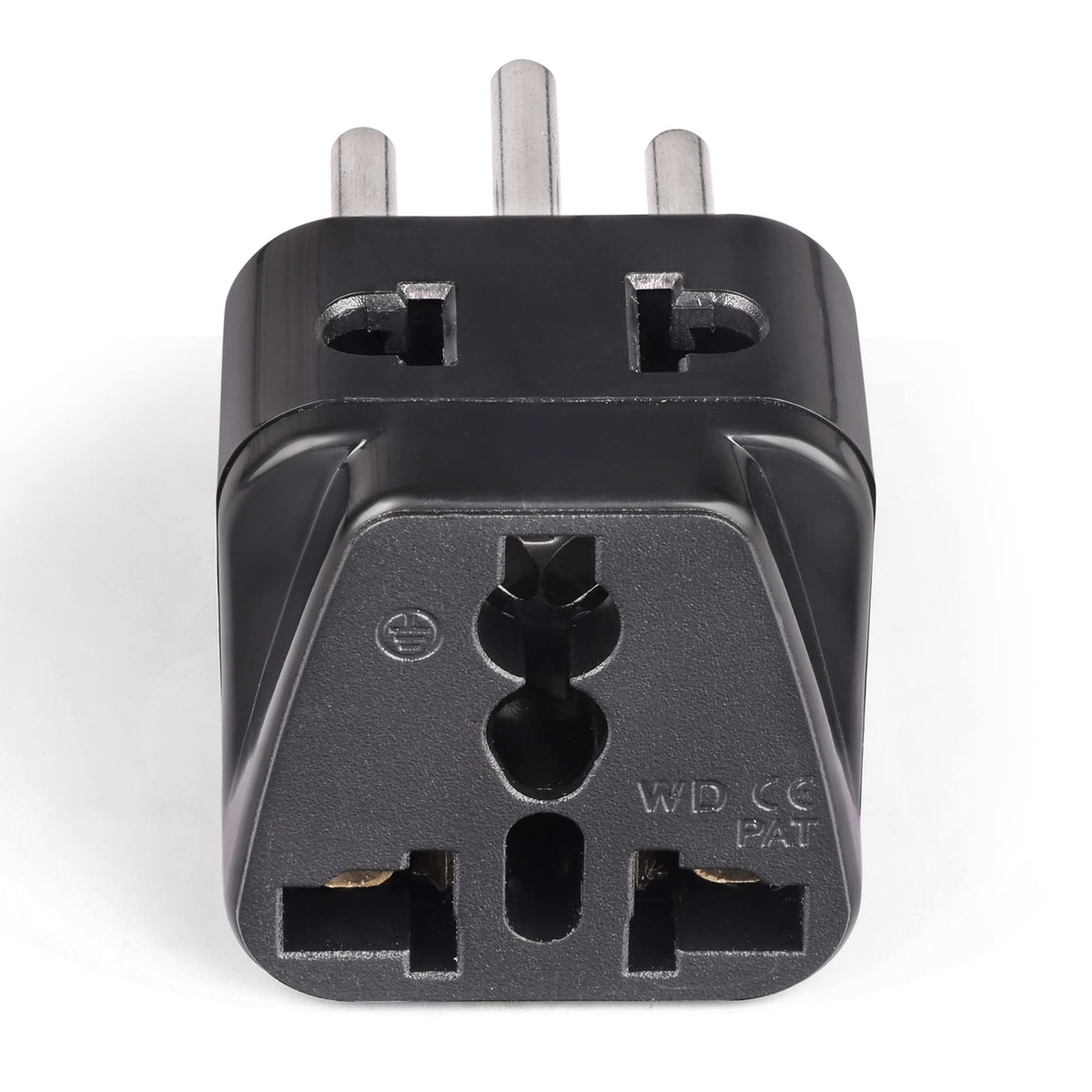 Adaptador de Enchufe Tipo J Orei Negro 2 en 1 USA a Suiza Pack de 4