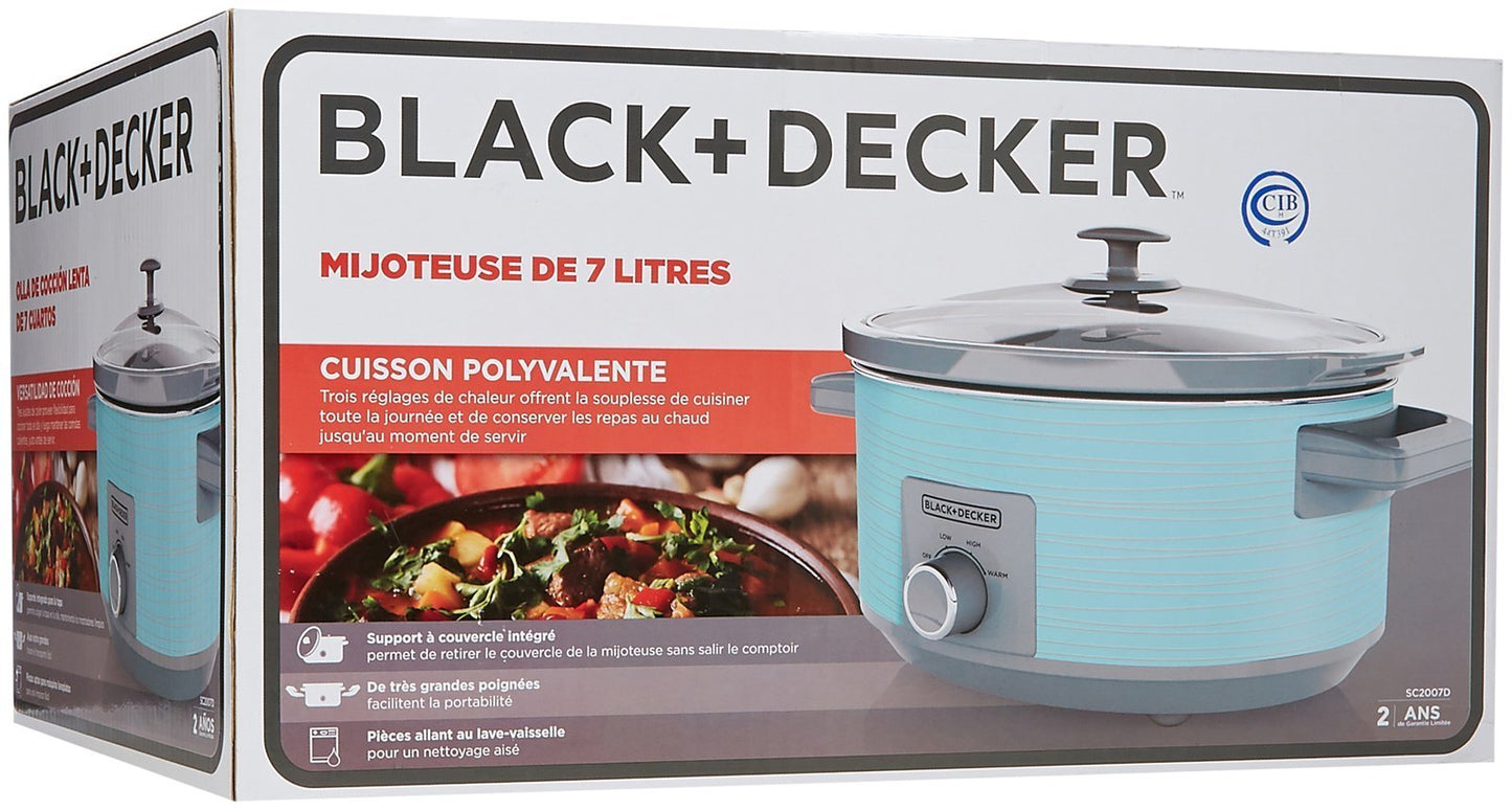 BLACK + DECKER SC2007D Olla de Lenta Cocción, 7 l