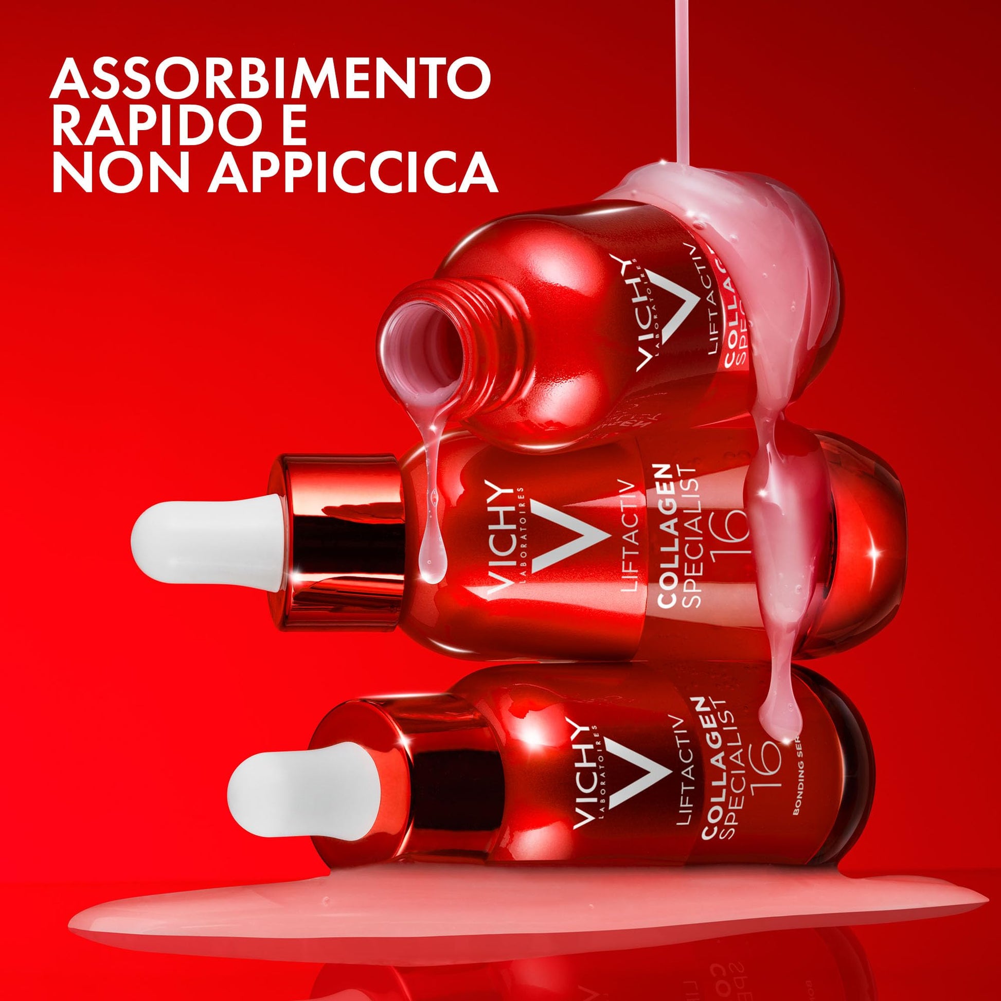 Vichy Liftactiv Collagen 16 Sérum 30ml: Primer Sérum facial anti-signos de la edad con tecnología co-bonding para estimular el colágeno de la piel