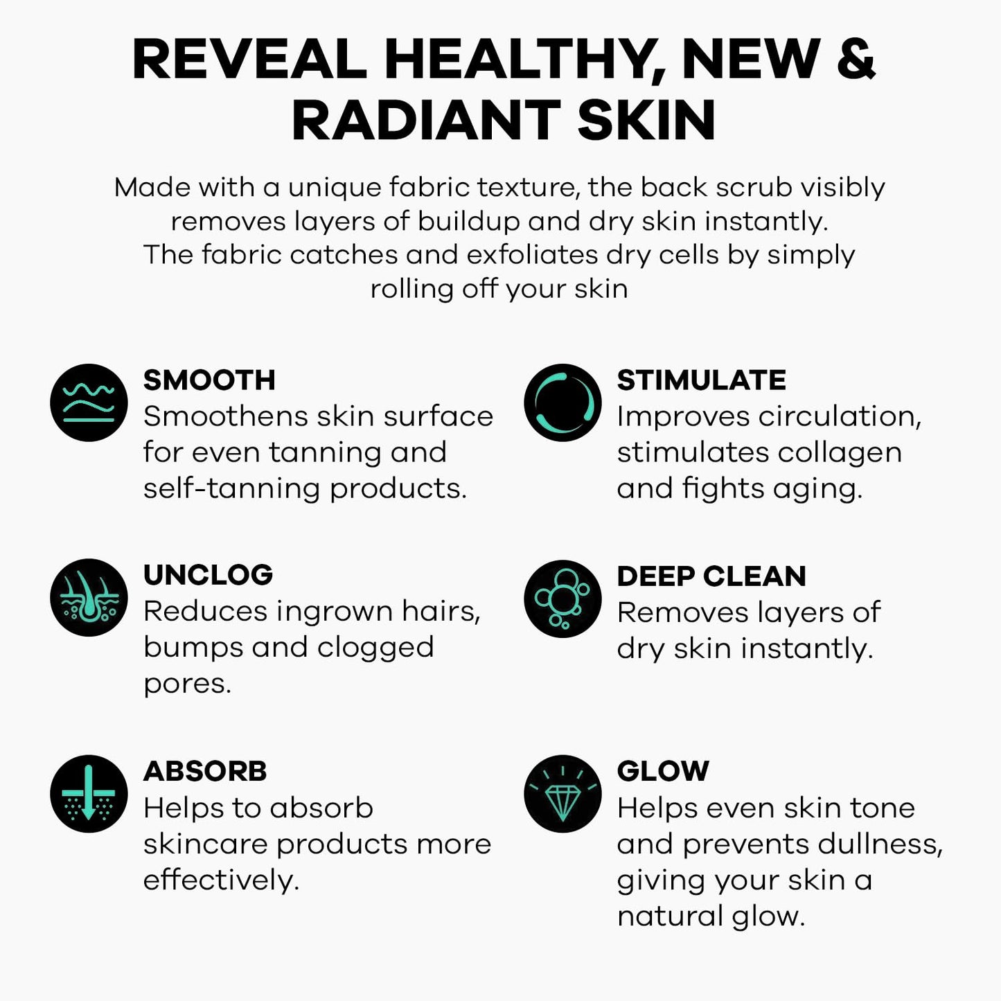Dermasuri exfoliante profundo de la espalda exfoliante sin productos químicos exfoliación de la espalda exfoliante