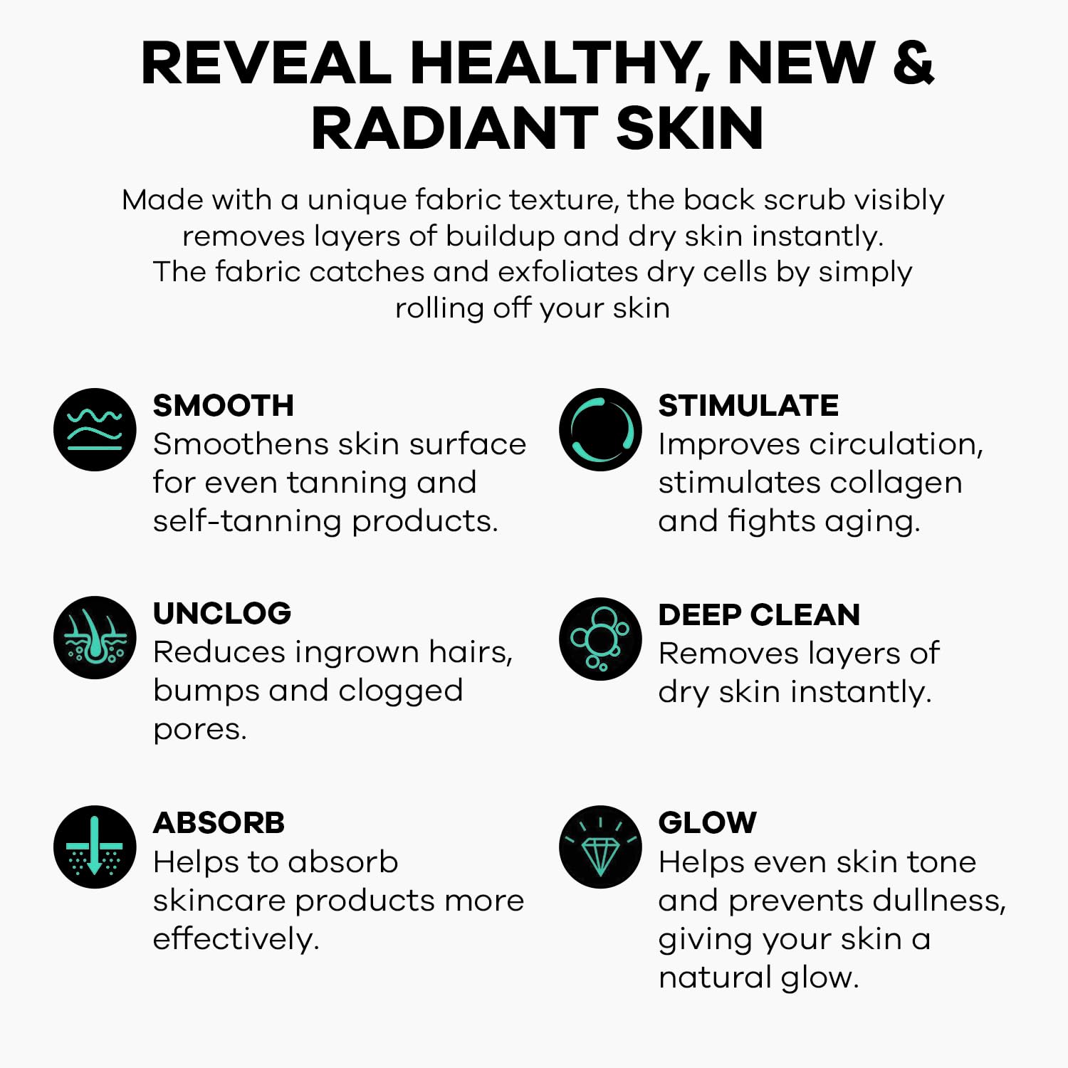 Dermasuri exfoliante profundo de la espalda exfoliante sin productos químicos exfoliación de la espalda exfoliante