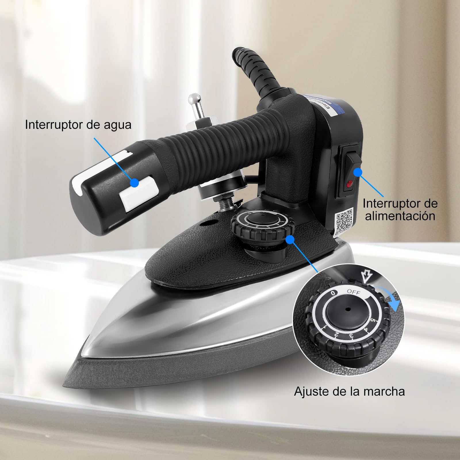 botella Plancha de vapor Gravity Feed Plancha de vapor con suelaantiadherente laminado placa