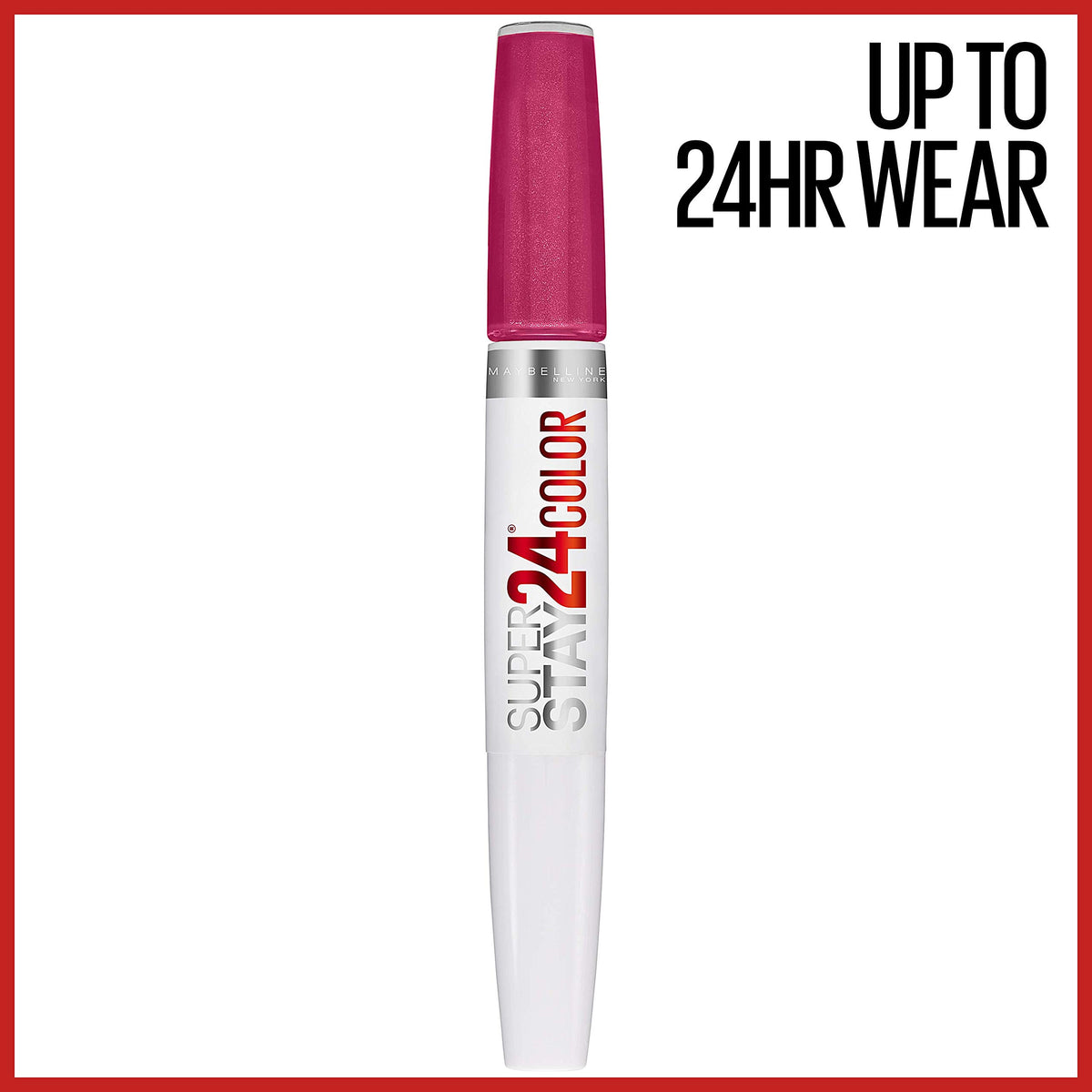 Maybelline New York SuperStay 24 2-Step Liquid Lipstick Makeup, 24/7 Fuschia, 1 kit
