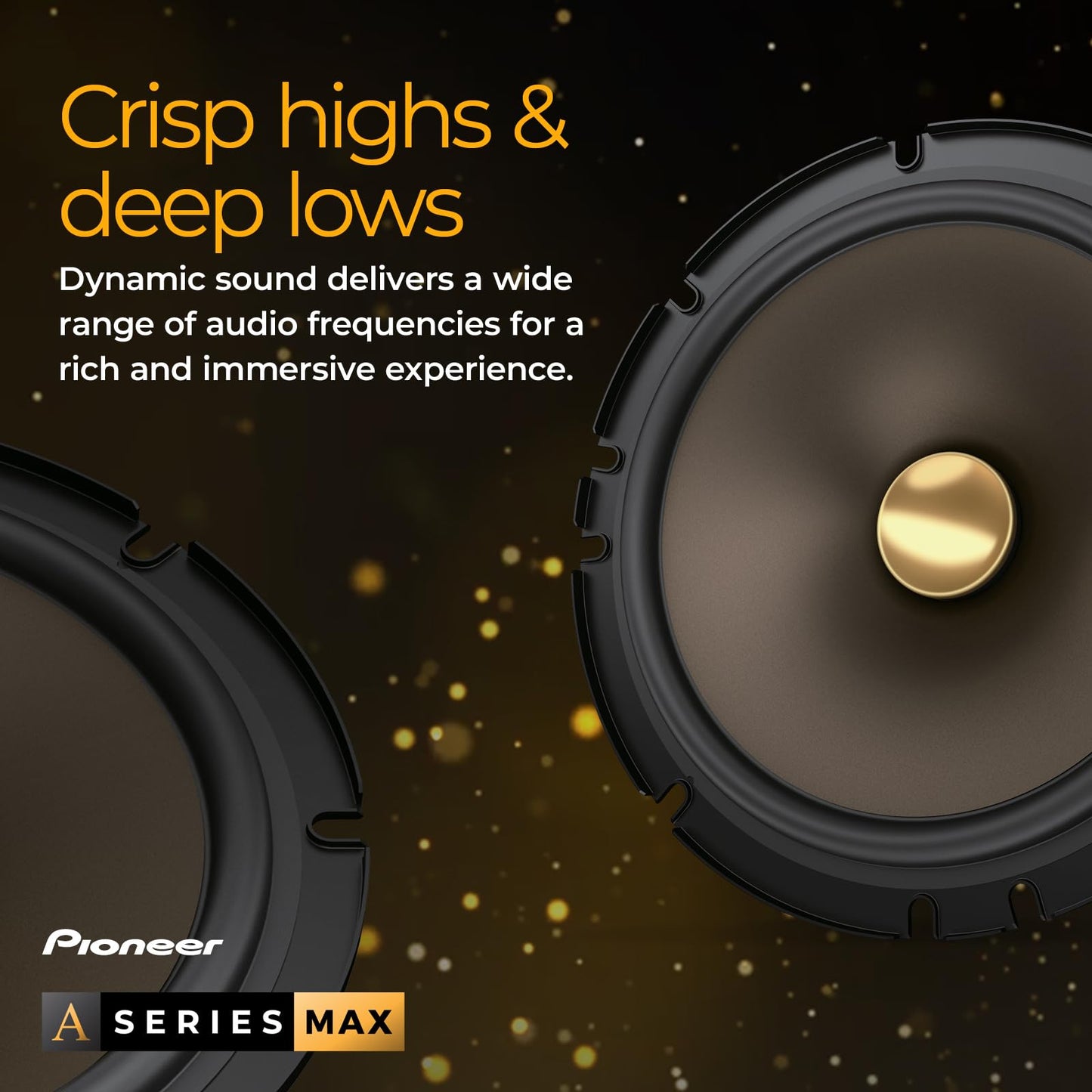 Altavoces para Automóvil Pioneer Serie A MAX TS-A653CH Redondos con Respuesta de Graves Mejorada