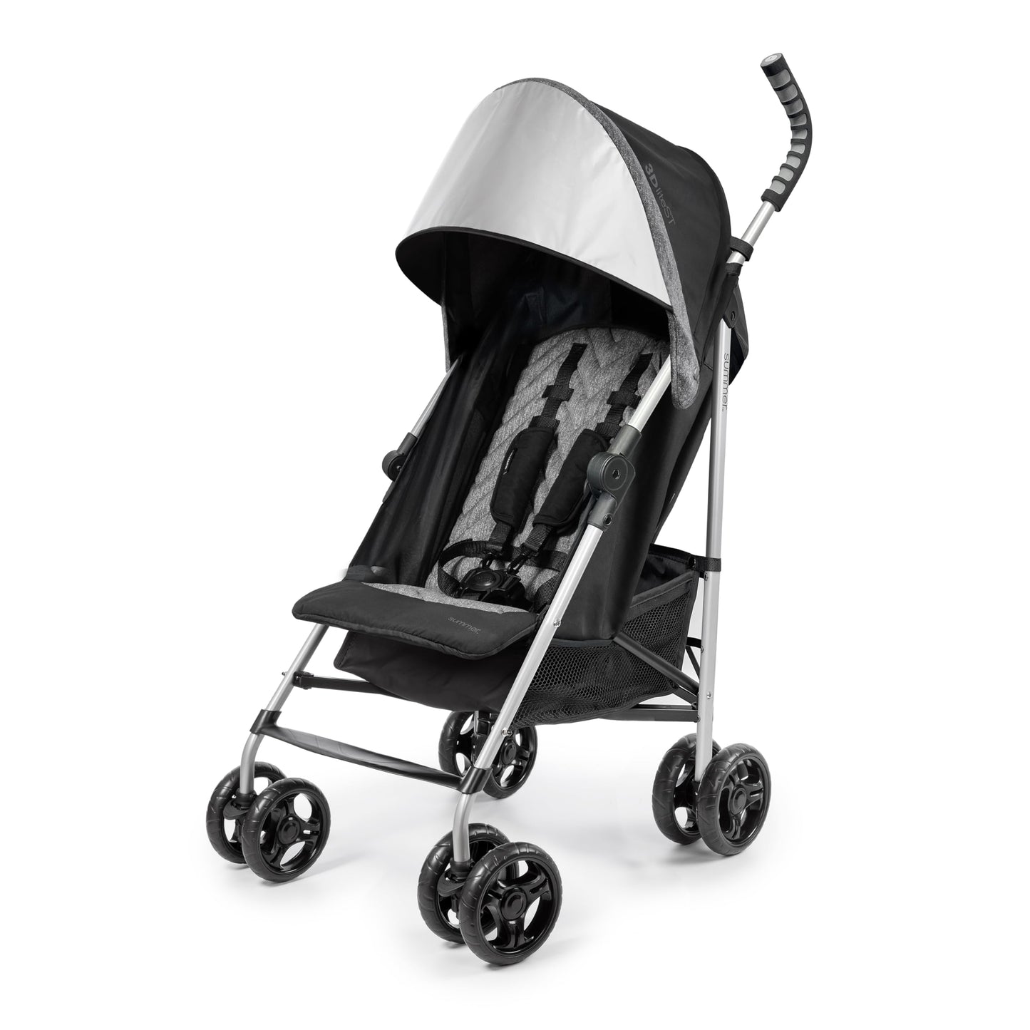 Carriola Summer Infant 3Dlite ST Negro Ligero con Marco de Acero y Área de Asiento Grande para Viajes