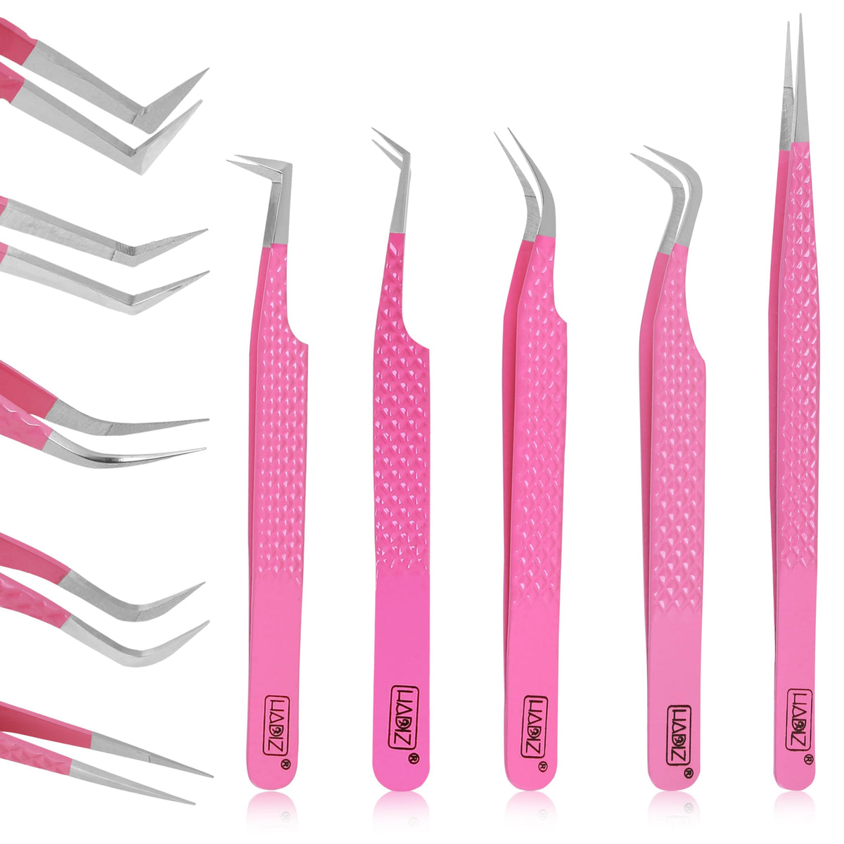 HADIZ Fabir Tip - Pinzas para extensión de pestañas (acero japonés)