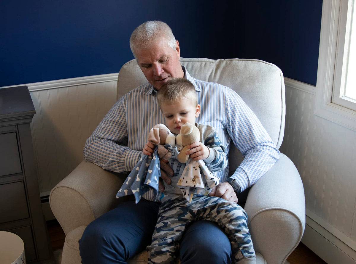 Minky Animal Snuggler - Manta para niños, bebés, niños, niñas, Manta de Seguridad Neutra de género con Animales de Peluche