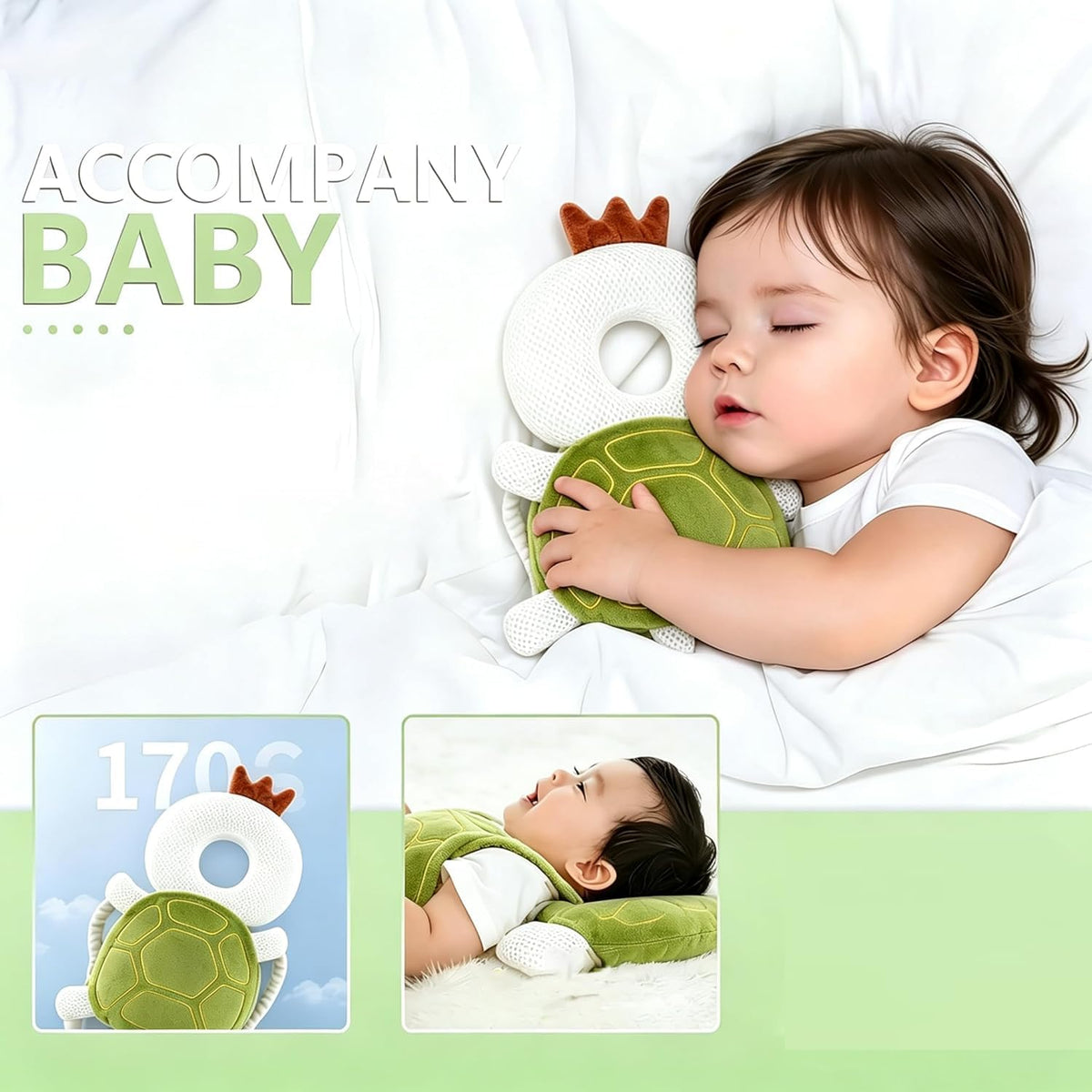 Mochila protectora para la cabeza del bebé, mochila de protección para la cabeza del bebé con rodilleras para bebé, función de alarma para caminar y gatear, suave, transpirable y de seguridad para el