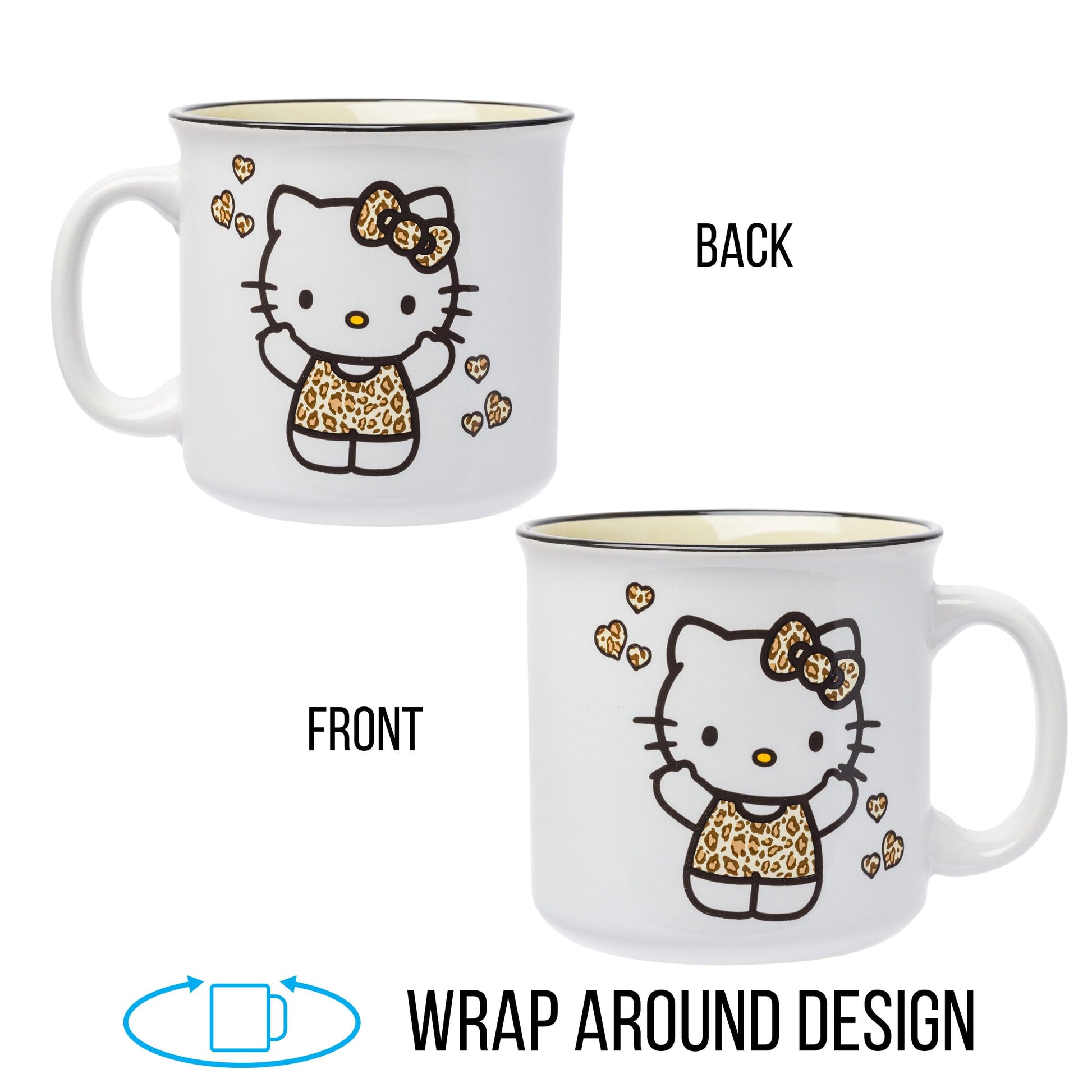 Taza de Cerámica Silver Buffalo Sanrio Hello Kitty Blanco para Campista