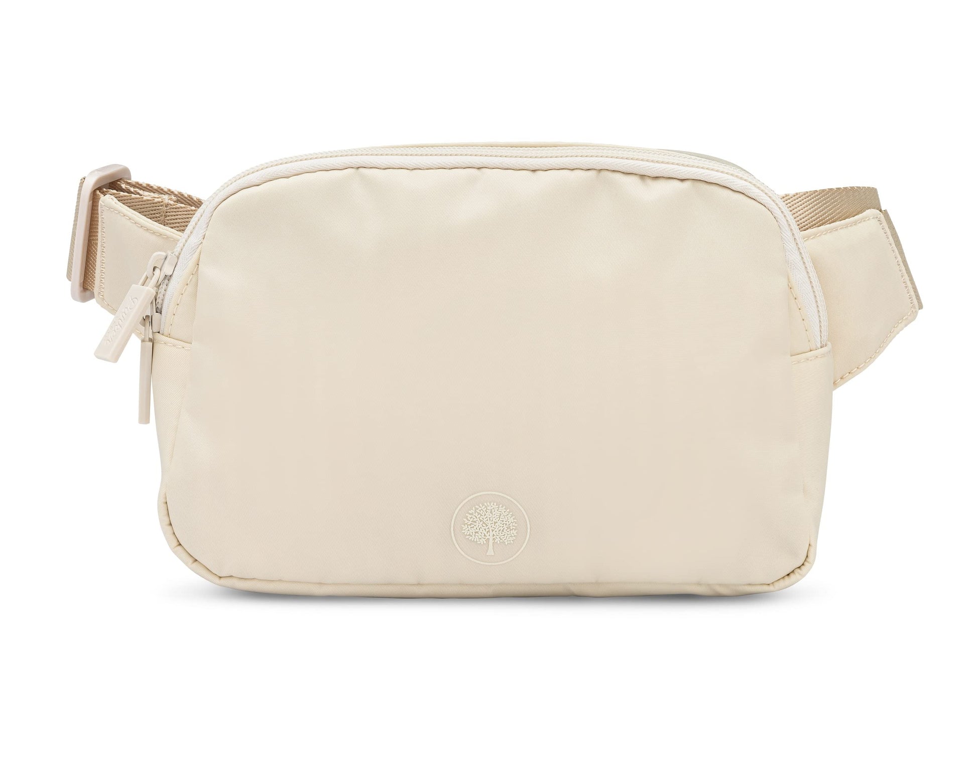 Parker Baby Co. - Riñonera Unisex, Bolsa Cruzada para Mamás, con amplio espacio para pañales | "Birch Belt Bag", Crema