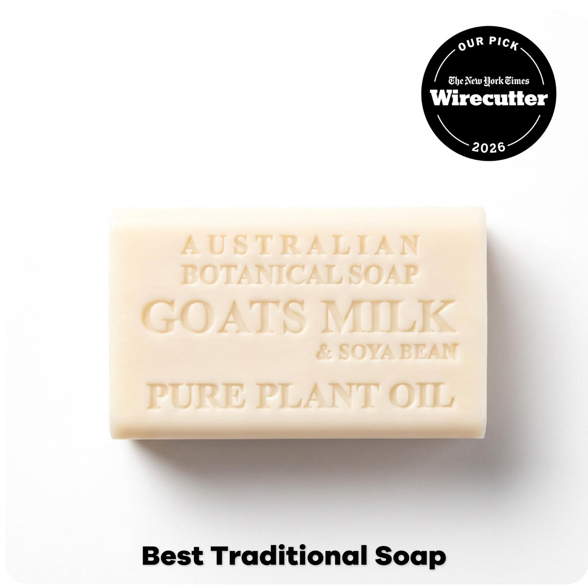 Australian Botanical Soap - Goats Milk with Soya Bean Oil, 7 oz (200g) Bars, Natural Plant Oil Soap - 8 Count