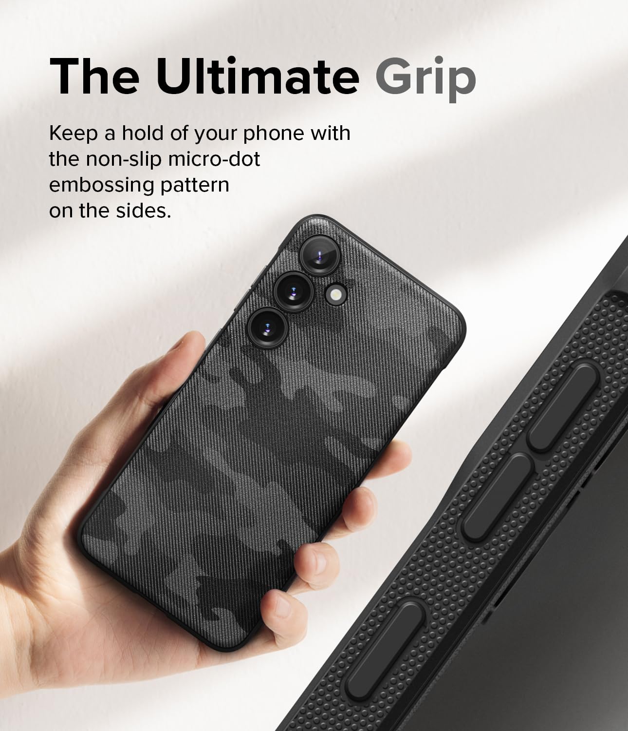 Funda Samsung Galaxy S24 Plus Ringke Onyx Camo Black Antihuellas y Antideslizante