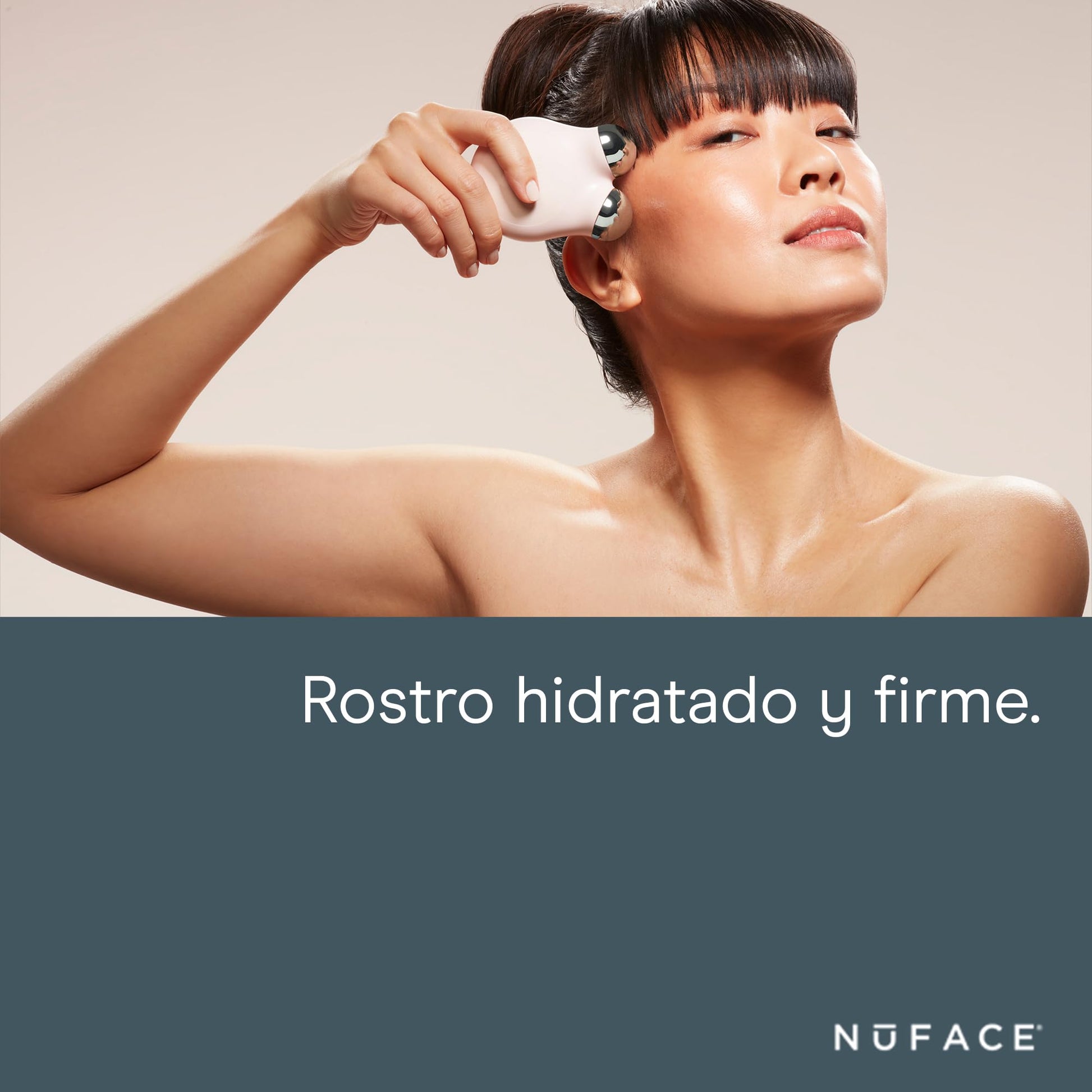 NUFACE | Skin Care Mujer Kit de Inicio MINI+ | Dispositivo Portátil Microcorriente Facial Rosa + 2 Serum y Brocha | Gel Conductor Hidratante Facial con Acido Hialuronico | Skincare Kit