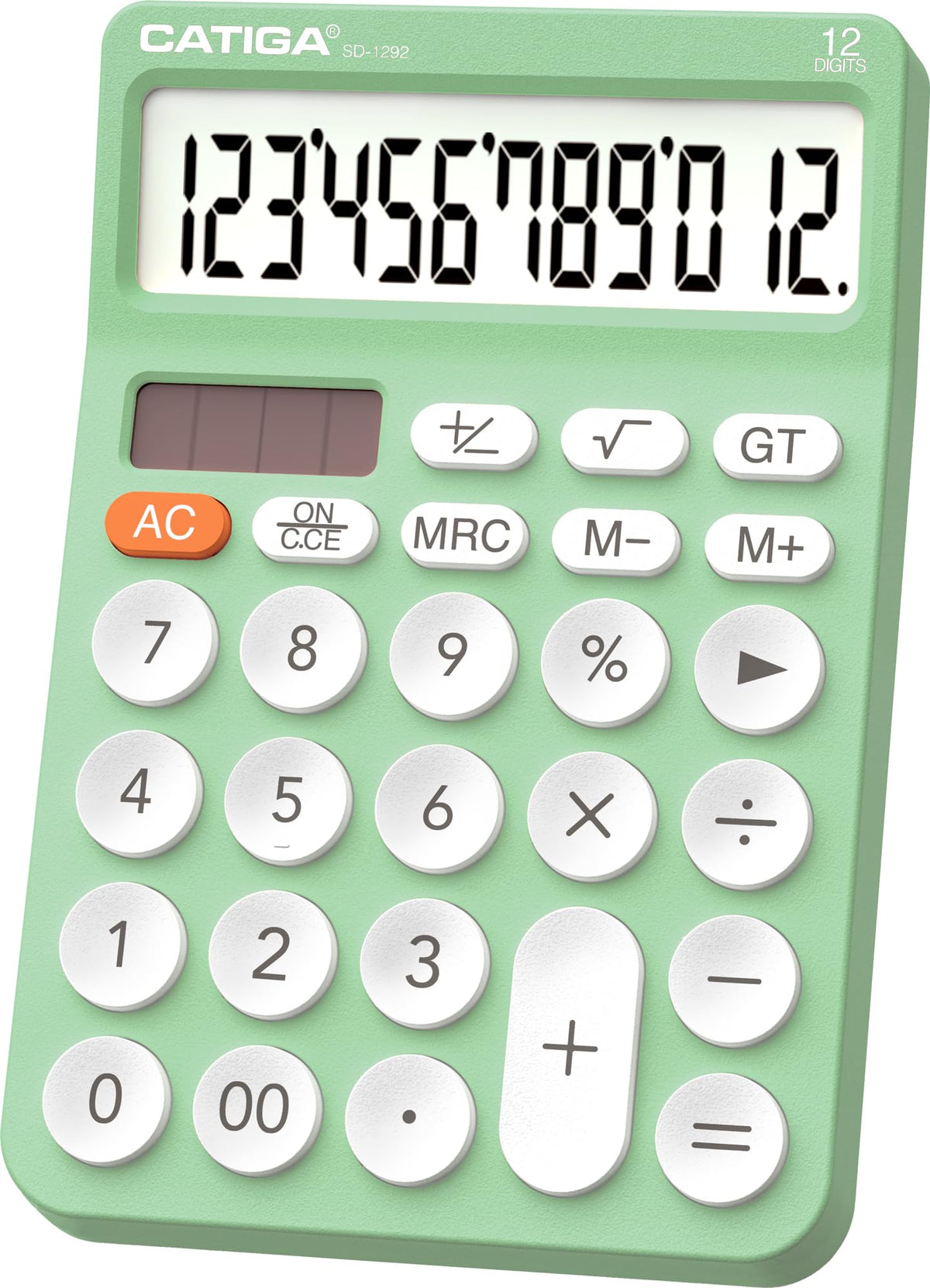 Calculadora Básica CATIGA Negra Visualización LCD Grande y Botones Grandes para Oficina, Escuela, Hogar