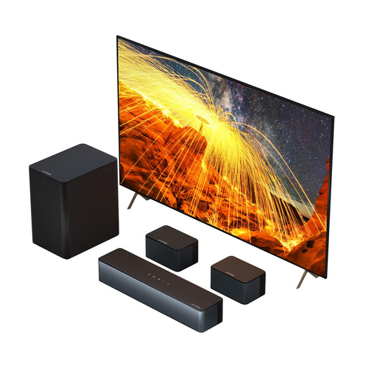 ULTIMEA - Barra de sonido envolvente virtual 5.1, sistema envolvente de cine en casa de 320 W con altavoces ajustables y subwoofer, barra de sonido para altavoces de TV, barra de sonido para Smart TV,