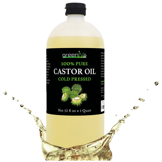 GreenIVe – 100% puro aceite de ricino – prensado en frío – libre de hexano – exclusivamente en Amazon … (32 oz)