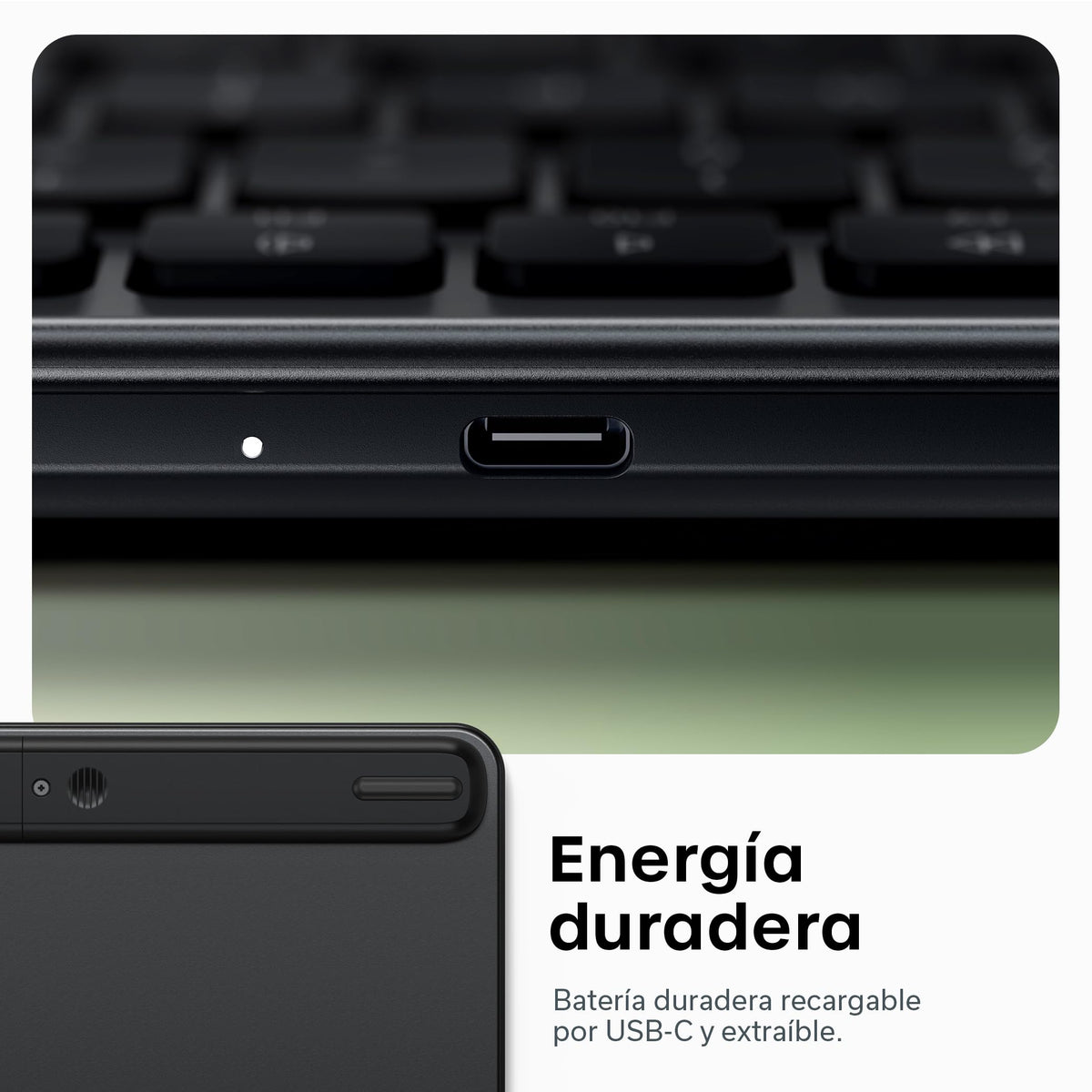 Teclado Inalámbrico SATECHI Slim EX1 Negro Espacial Conectividad 4 en 1