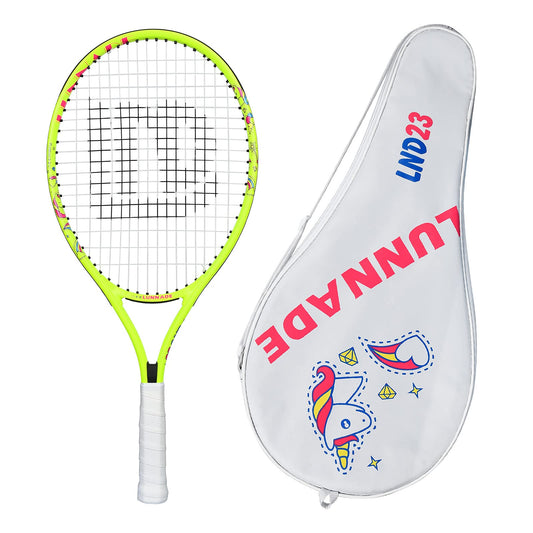 LUNNADE - Raqueta de tenis para niños pequeños, 19/21/23/25 pulgadas con cubierta, adecuada para niños y niñas principiantes de 3 a 12 años