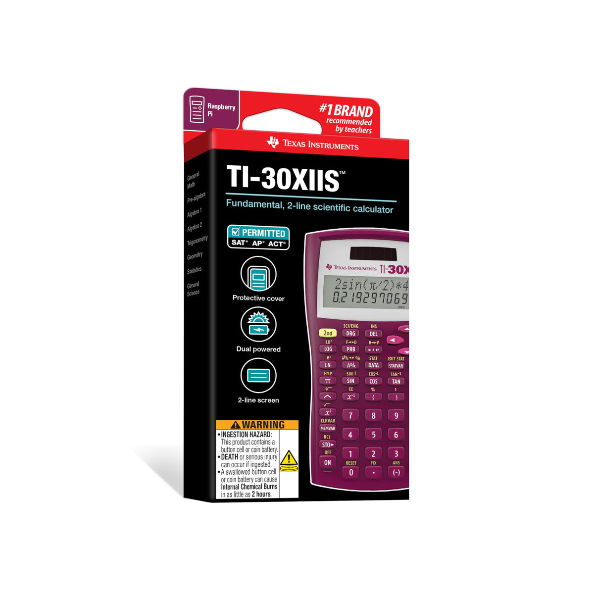 Calculadora Científica Texas Instruments TI-30 X IIS Raspberry 2 Líneas