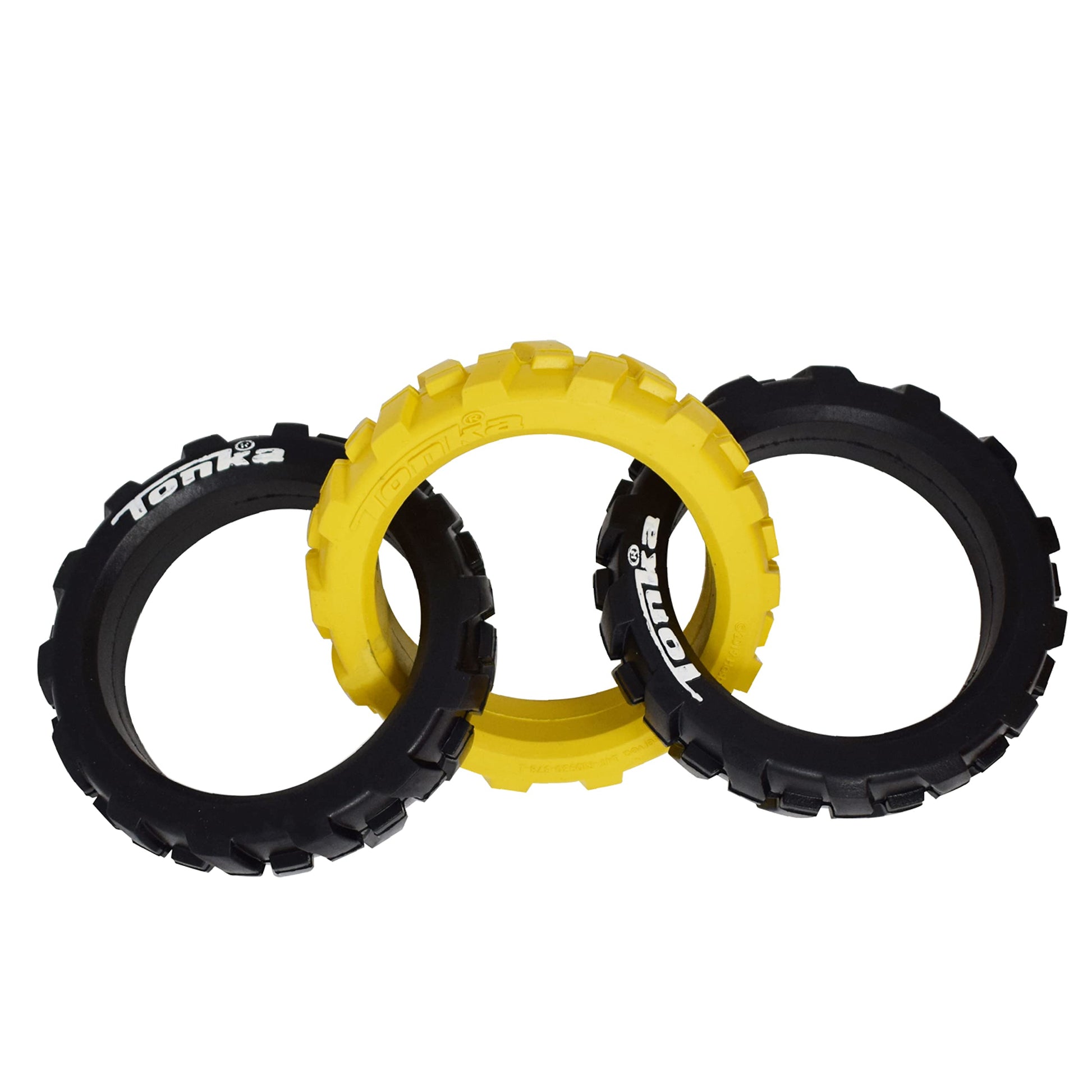 Juguete de Goma Tonka Amarillo Negro Resistente al Agua para Razas Medianas Grandes