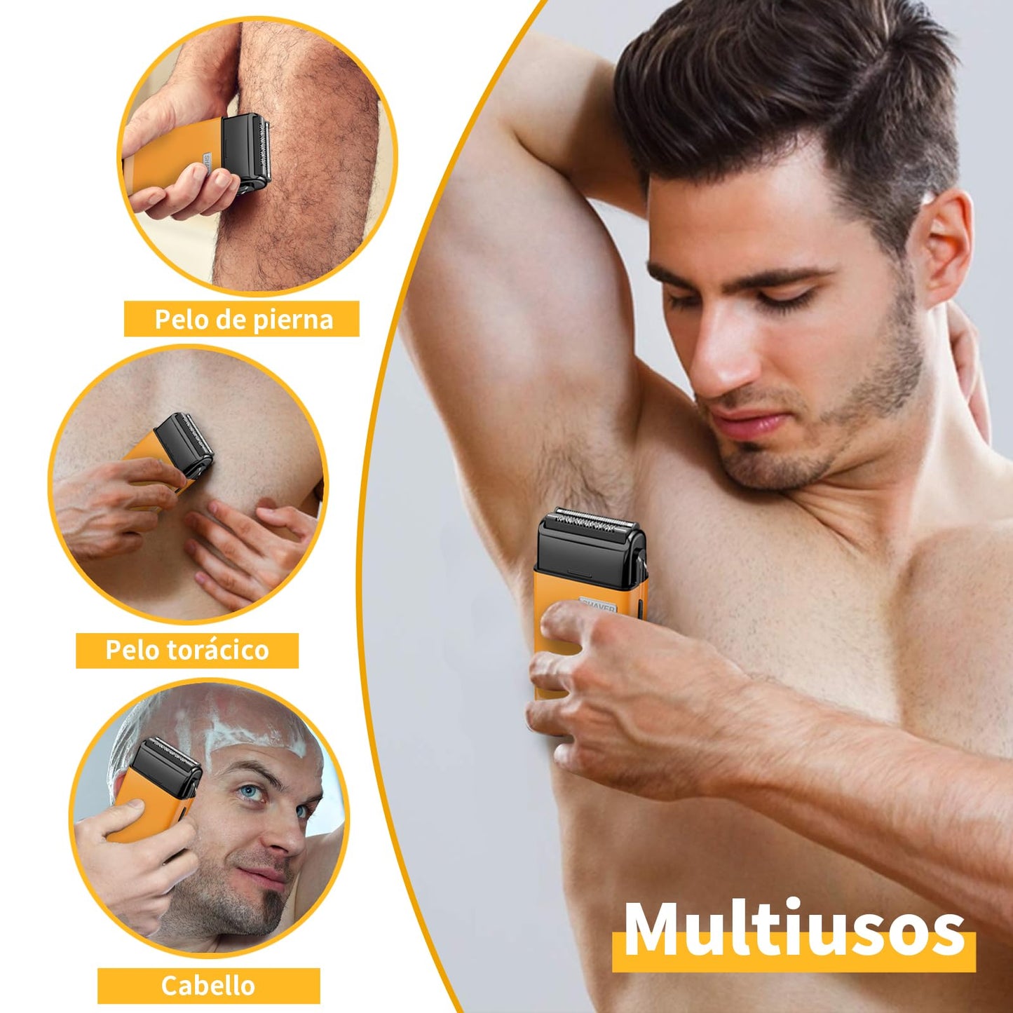 NINOMO Mini Afeitadora Eléctrica, Rasuradoras Portátiles para Hombre (Ama)