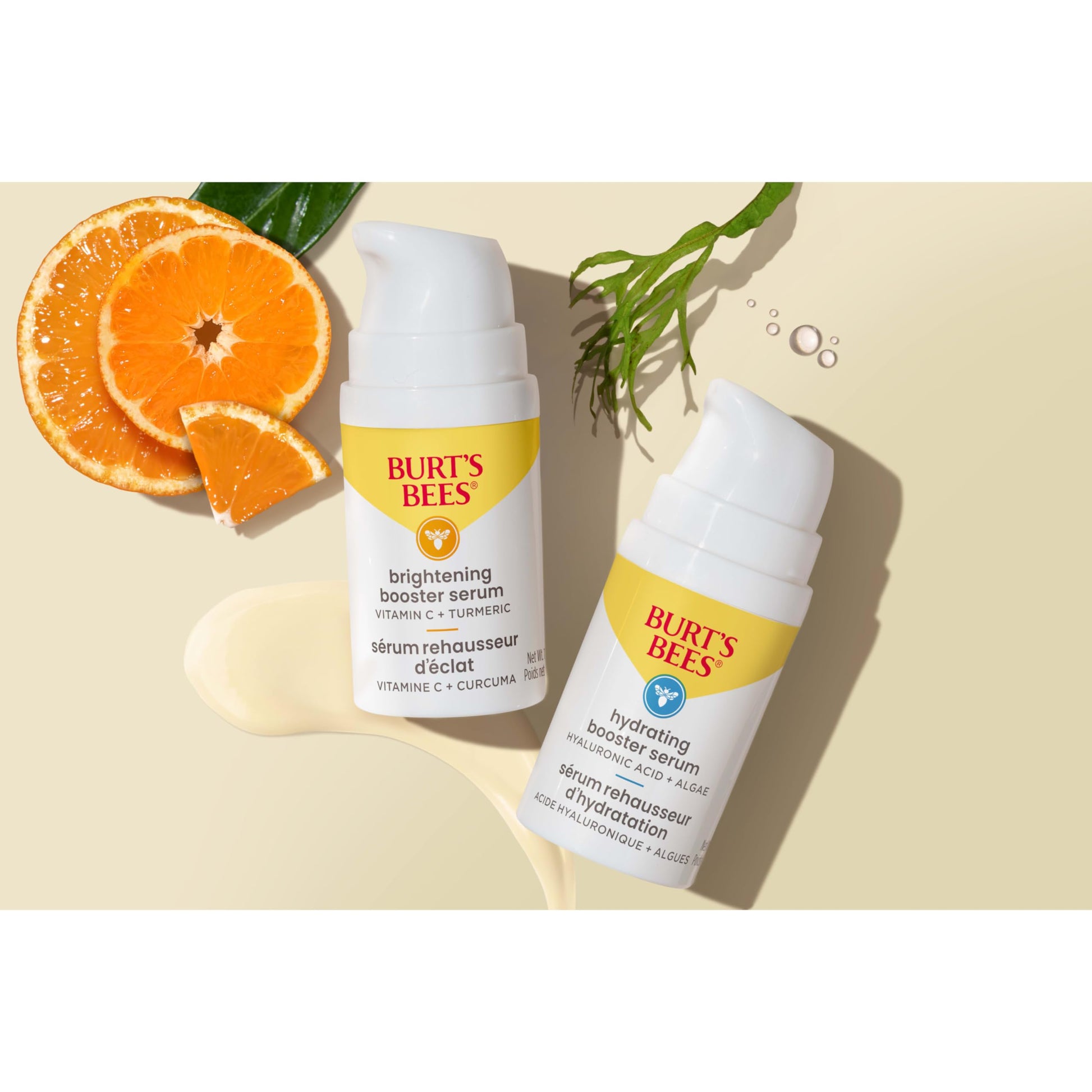 Burt's Bees Brightening Booster Serum, Vitamin C and Turmeric, 1 Ounce