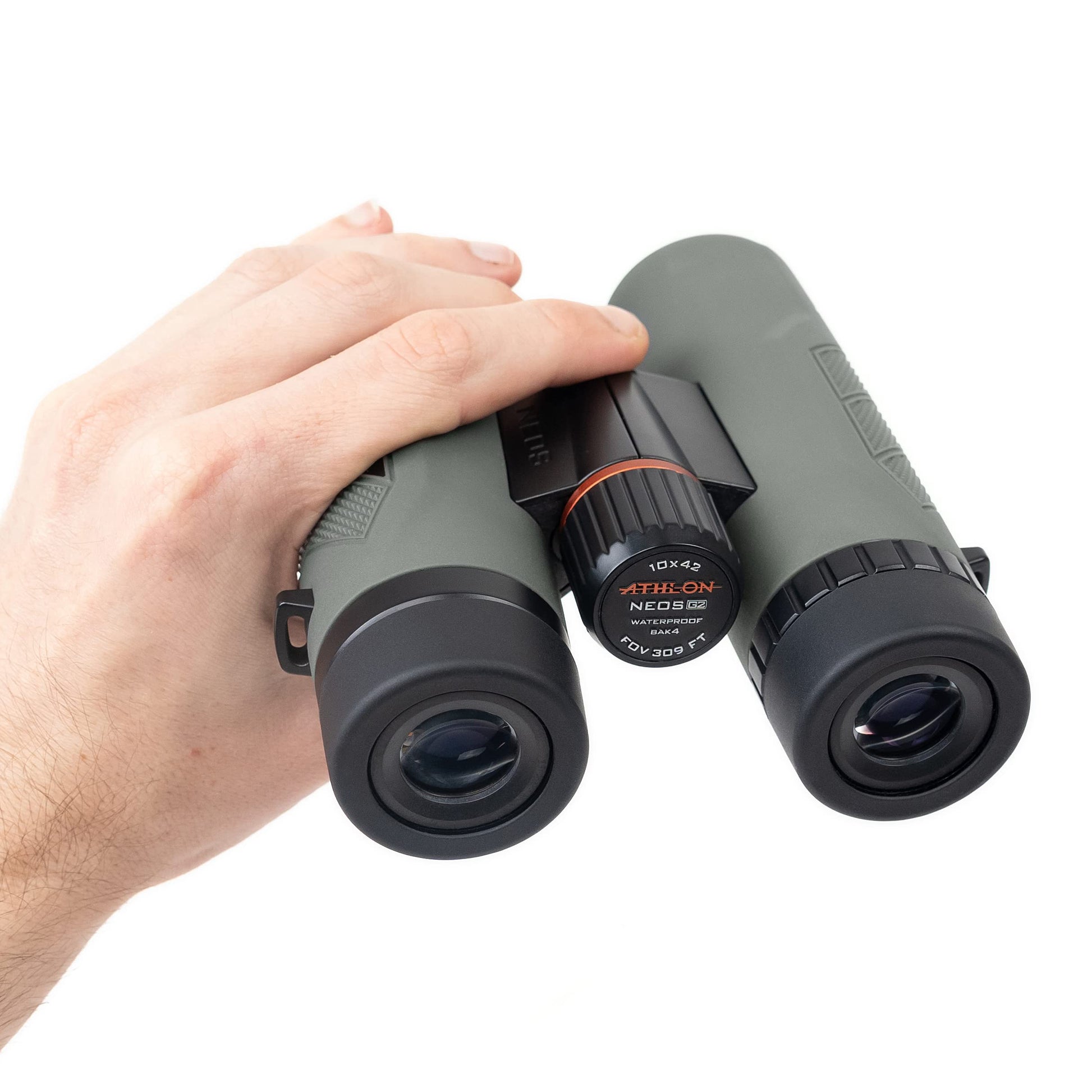 Athlon Optics Neos G2 HD Binocular - 10x4, Grey, Waterproof, Durable Binoculars for Bird Watching, Hunting, Sports,