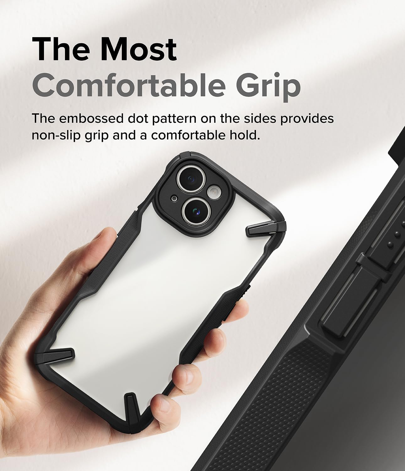 Funda iPhone 15 Ringke Negra Parachoques Resistente para Impactos