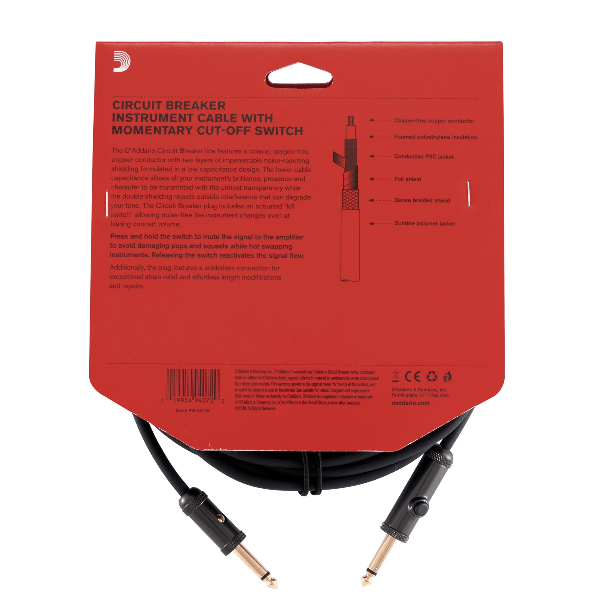 CABLE PLANET WAVE P/INST. PW-AG-20