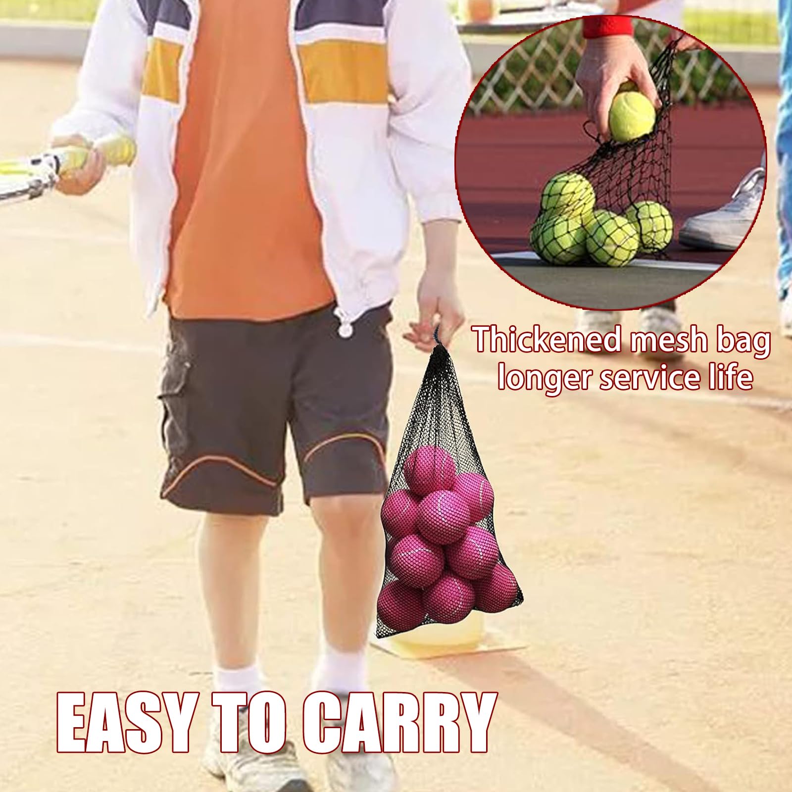 Magicorange - Pelotas de tenis, paquete de 12 pelotas de entrenamiento avanzadas, vienen con bolsa de malla para un fácil transporte, buenas para entrenamiento principiante (rosa)