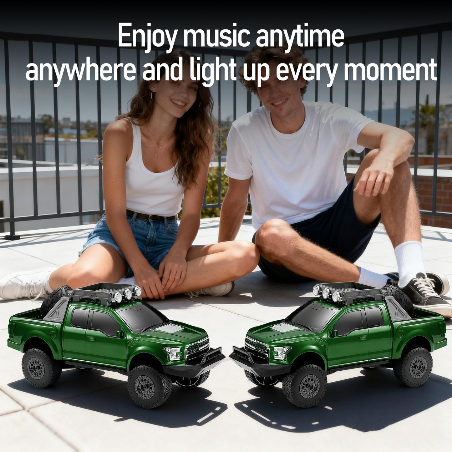 WSTER WS-589 - Altavoz Bluetooth para camioneta todoterreno, color verde