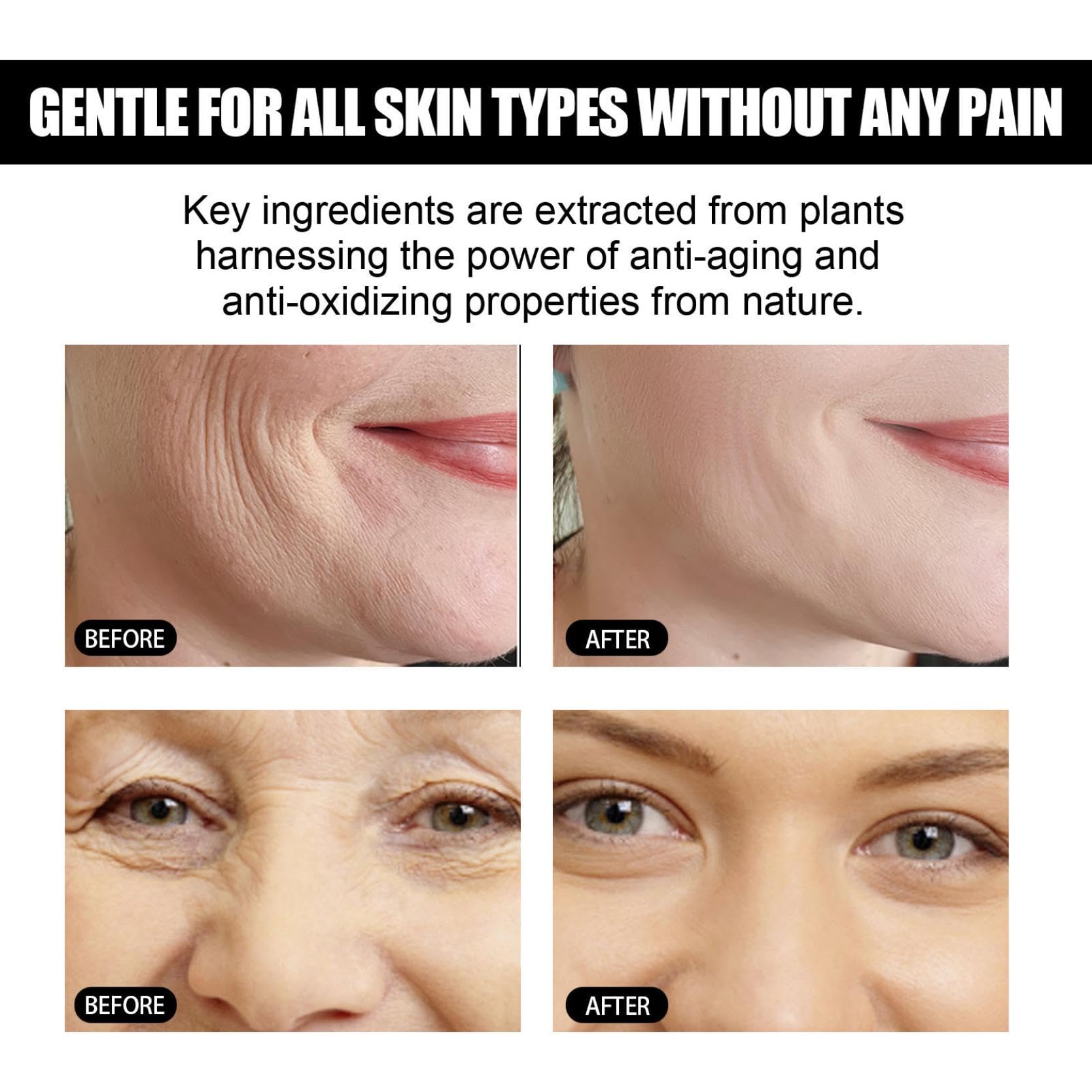 Crema Facial Reafirmante y Tensor Facial - Set de 3 - Reduce Líneas Finas, Hidratación Profunda - Sérum reafirmante para el cuello y ojos - Skincare Anti-ageing - Mejora la elasticidad y firmeza facial