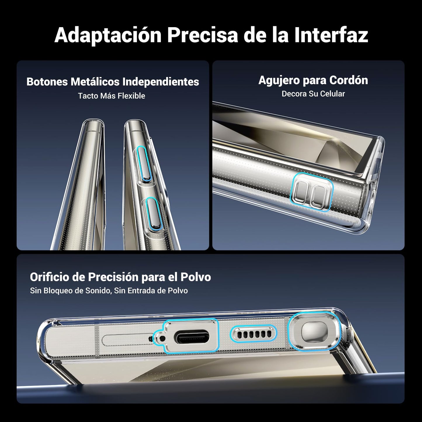 Funda Transparente UGREEN con Protección contra Caídas para Galaxy S24 Ultra