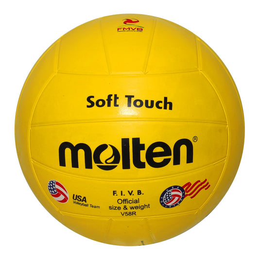 Balón de Voleibol Molten Amarillo Soft Touch Interior Talla 5 FIVB Oficial