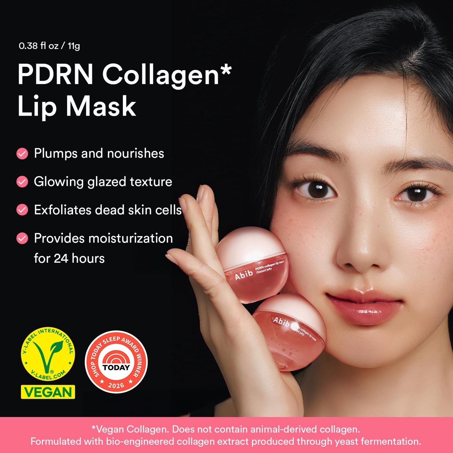 Abib Mascarilla Labial De Colágeno Pdrn Con Gelatina Glaseada 15 Ml Bálsamo Labial Coreano Lipcerin Mascarilla De Noche Hidratante Para Labios Secos Y Escamosos