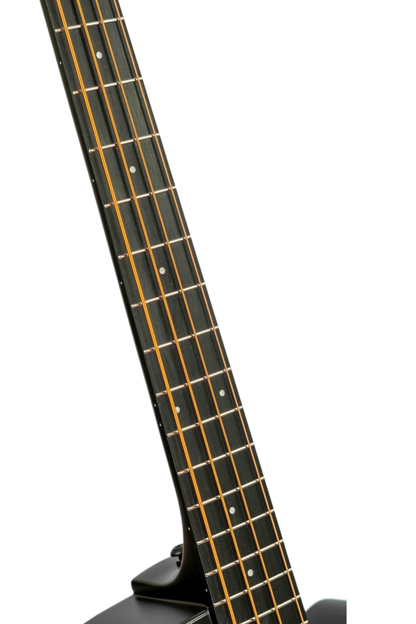 BAMBOO, Bajo Electroacústico Negro Escala Larga de 40 pulgadas, con funda, madera Linden y ecualizador de 3 bandas, control de volumen y afinador cromático. Tapa, aros y fondo de Linden.