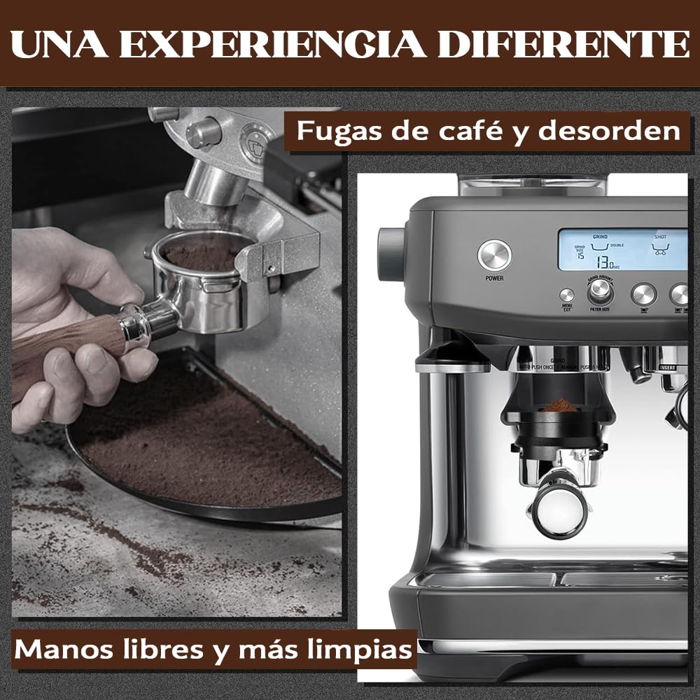 Embudo Dosificador para Cafeteras Breville Aluminio 54 mm Resistente y Fácil de Limpiar