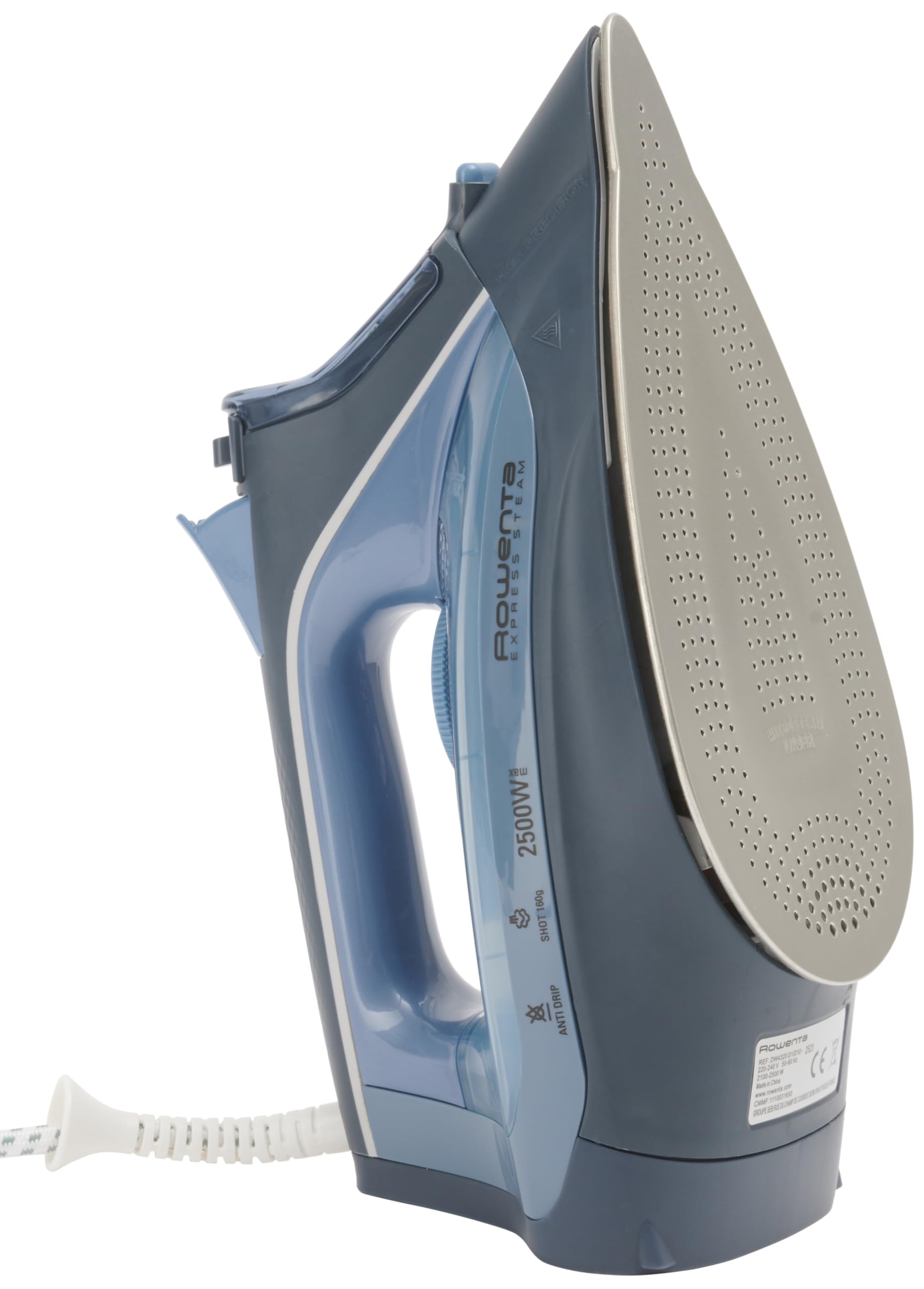 Plancha Vertical de Vapor Rowenta Azul con Suela Microsteam 300 Láser y Sistema Antical 2500 W