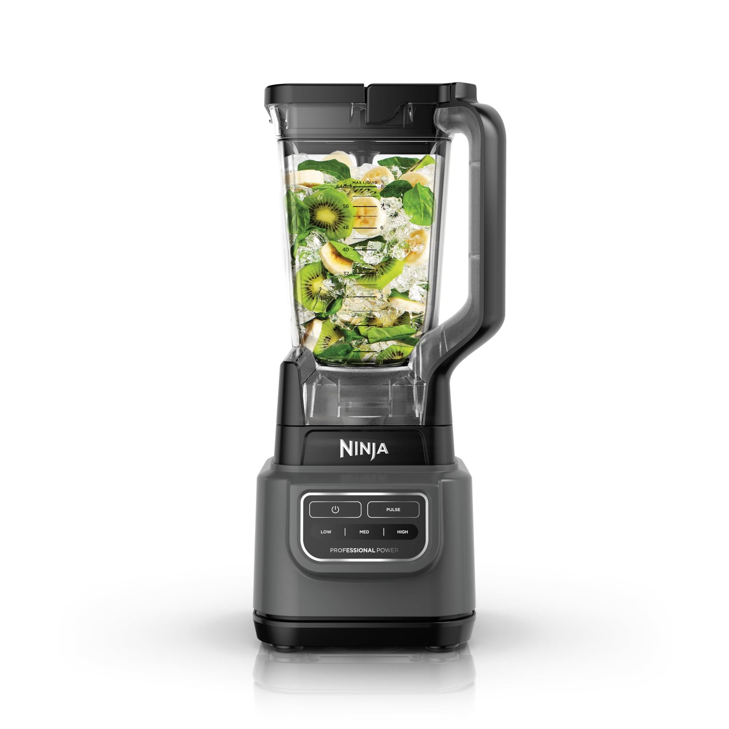 Licuadora NINJA Gris Oscuro 1000 Vatios con Jarra de 72 oz y Velocidades Ajustables