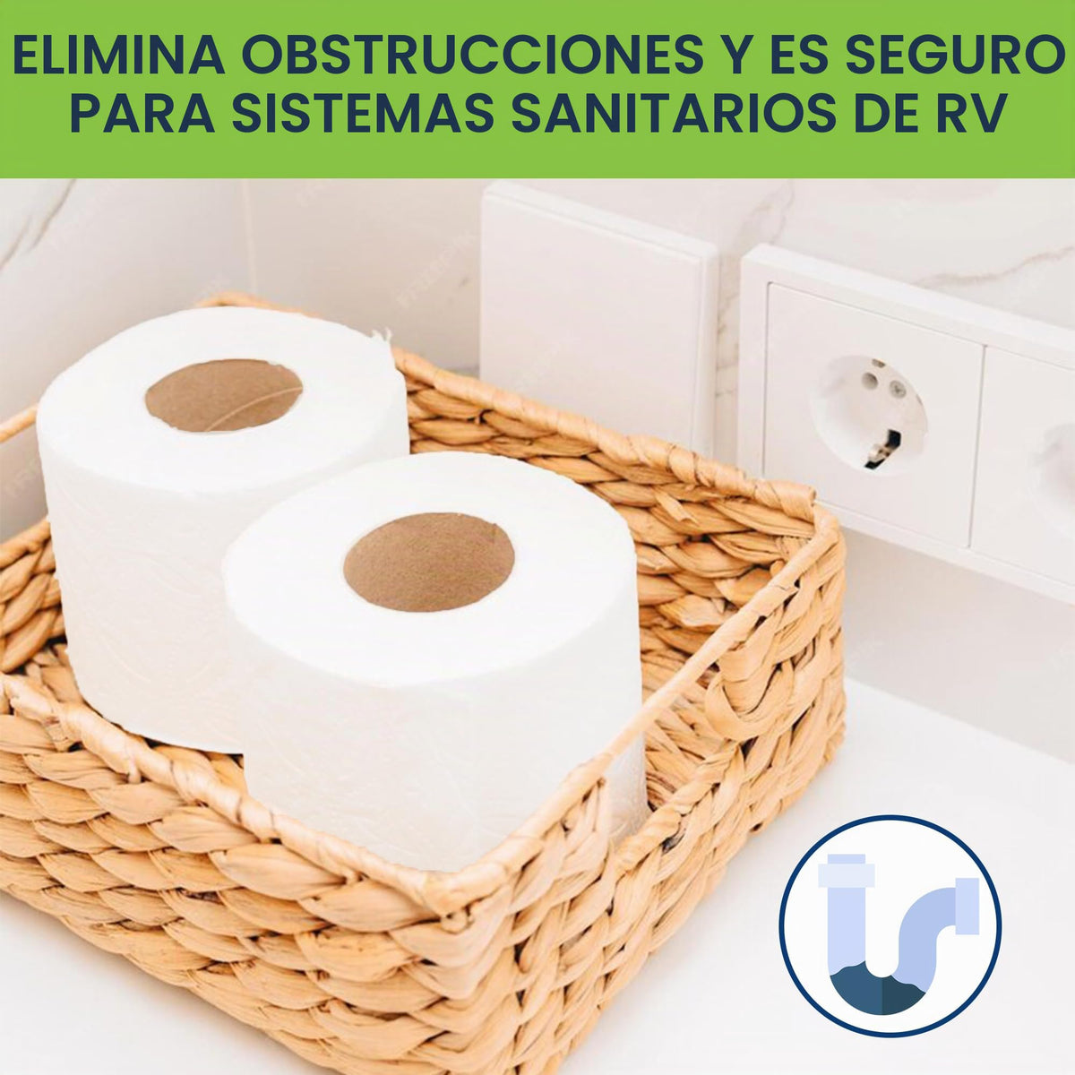 Papel Higiénico Freedom Living Blanco Biodegradable para RV, Camping y Marina